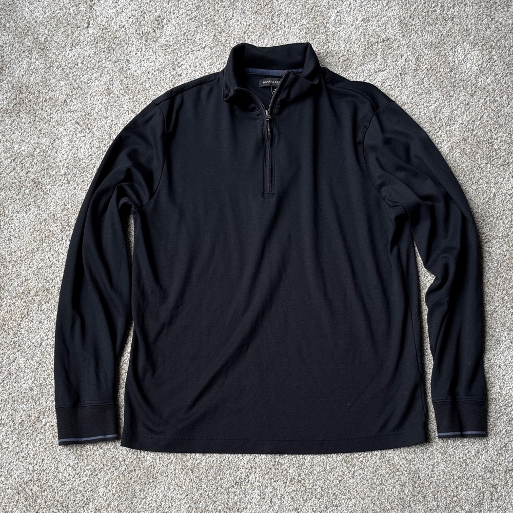 Banana Republic Black Long-Sleeve Pullover